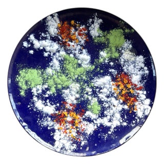 MCM Copper Enameled Wall Plate Art or Table Top Accent. For Sale