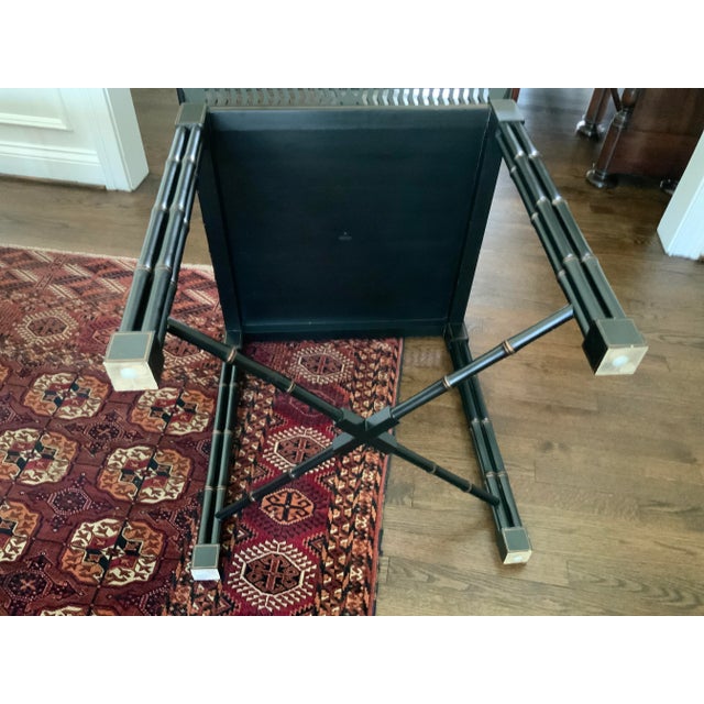 1970s Chinoiserie Faux Bamboo Tea Table / Occasional Table For Sale - Image 12 of 13