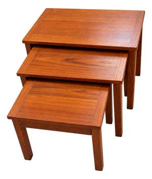 Vintage Danish Modern Interform Collection Teak Nesting Tables – Set of 3