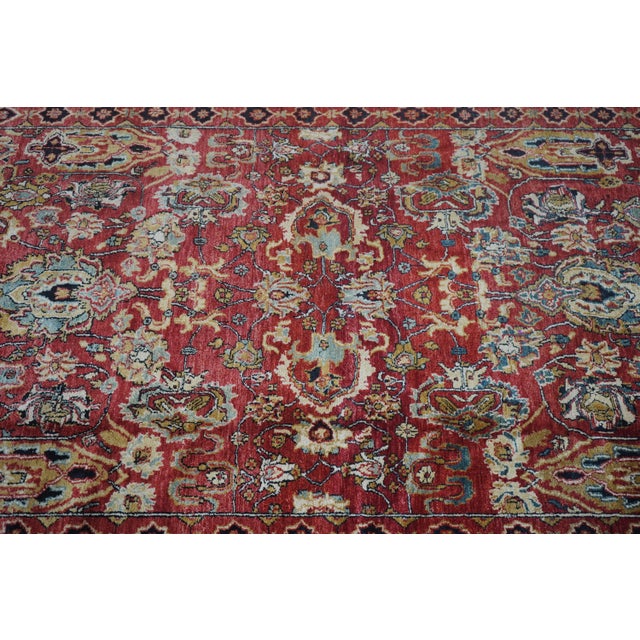 1980s Oriental Style Serapi Style Wool Rug W. Geometric Pattern Approx. 7x11 For Sale - Image 5 of 11