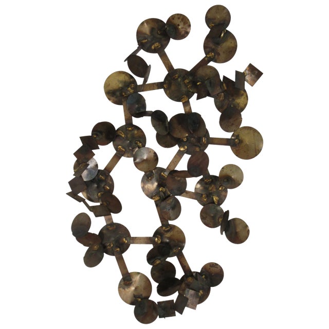 1970s Metal Circular Wall Sculpture For Sale