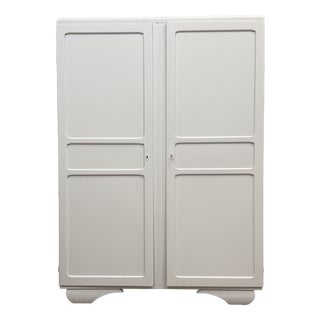 Vintage White Wardrobe, 1950s For Sale