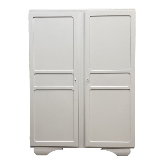 Vintage White Wardrobe, 1950s For Sale