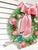 English One-of-a-Kind Christmas Wreath With Vintage Mercury Glass Birds & Pink Ornaments For Sale - Image 3 of 7