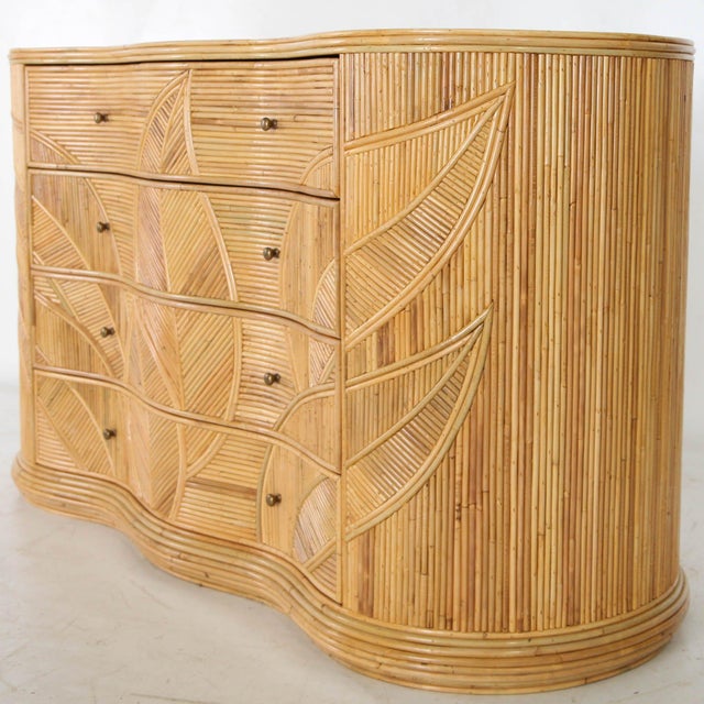 Curved Rattan Chest of Drawers For Sale - Image 13 of 18