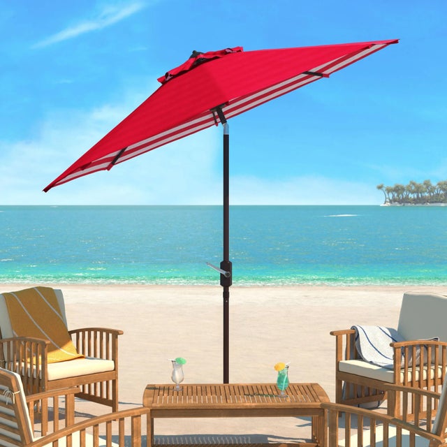 This eleven foot crank umbrella was inspired by the sunbathing terrace of Monaco’s Mediterranean overlook hotels....