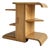 Modernist French Architectural Blonde Mahogany Side Table and Pedestal Cabinet, 1930s For Sale