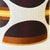Mushroom Ottoman in Mid Century Vintage Fabric - Brown and Yellow Circles For Sale - Image 9 of 12