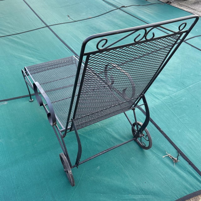 Lounger is 77.5 long when fully laid flat. Arm is 22.5” tall. Has 4 different settings of reclining. No makers mark but in...