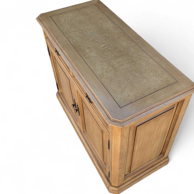 Mid-Century Modern Vintage Buffet Cabinet • Solid Wood Sideboard • 1970s Storage Cabinet • Traditional Credenza • Entryway or Dining Roo... For Sale - Image 3 of 18