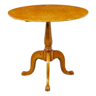 Circular Birch Tilting Occasional Table, 1890s For Sale