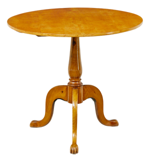 Circular Birch Tilting Occasional Table, 1890s