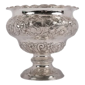 Irish Sterling Silver Repousse Engraved Bowl William Egan Cork Dublin 1911