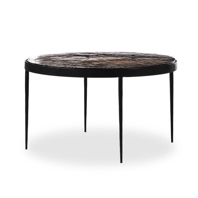 Four Hands Yoko Nesting Table - Smoked Brown Cast Glass, Large For Sale - Image 11 of 12