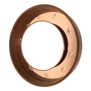Vintage Wall Mirror attributed to Guglielmo Ulrich attributed to Fontana Arte, Italy, 1950s For Sale