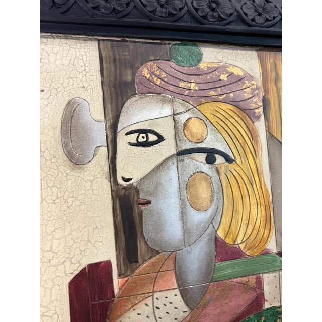 Plastic Modernist Italian Vintage Cast Wall Panel Art Piece For Sale - Image 7 of 12