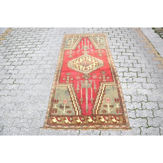 1960s Aztec Handmade Boho Rug For Sale - Image 11 of 11