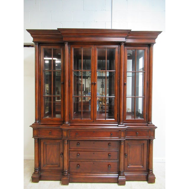 Thomasville Fredericksburg Neoclassical China Hutch Breakfront