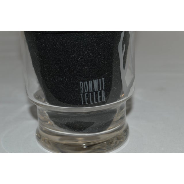 Mid-Century Modern Vintage Bonwit Teller Etched Owl Lowball Rock Cocktail Glasses- Set of 5 For Sale - Image 3 of 5