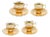 Postmodern Golden Plated Cups and Saucers, Poland, 1960s, Set of 8 For Sale