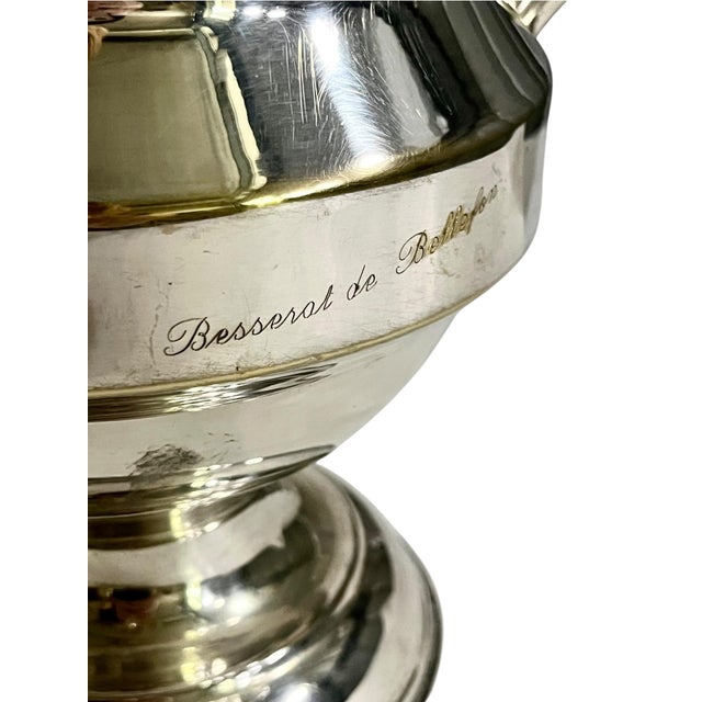 Metal Vintage French Besserat De Bellefon Silver Plate Champagne Ice Bucket For Sale - Image 7 of 14