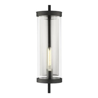 Chapman & Myers by Visual Comfort Studio Eastham Large Wall Lantern, Textured Black For Sale