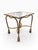 Hollywood Regency Vintage Hollywood Regency Gilt Rope & Tassel Glass Drinks Table For Sale - Image 3 of 10