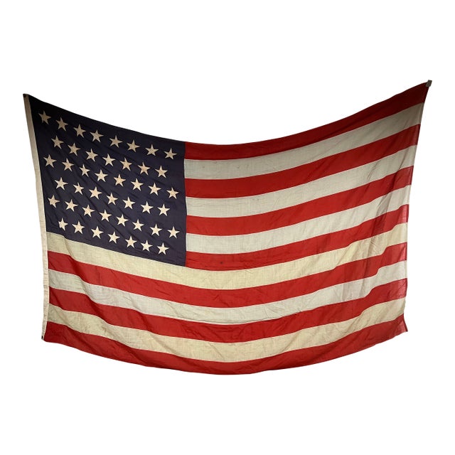 Antique 45 Star American Flag From the Spanish American War Era 9’9 X 6 For Sale