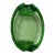 Vintage Bohemian Green Crystal Small Ashtray For Sale