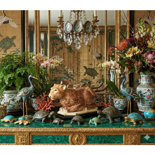 Unleash the wild side of dining with this spectacular vintage leopard tureen from the iconic 'Empire' Collection by...