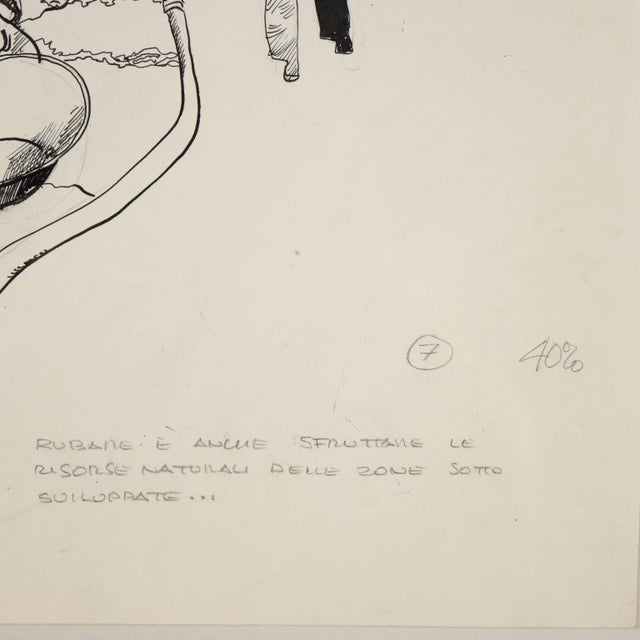 Sergio Toppi, Figurative Composition, Mixed Media on Paper For Sale - Image 8 of 12