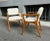 2000 - 2009 Set of Armchairs with Dark Wood Frame and White Bouclé Fabric, 2000s For Sale - Image 5 of 18