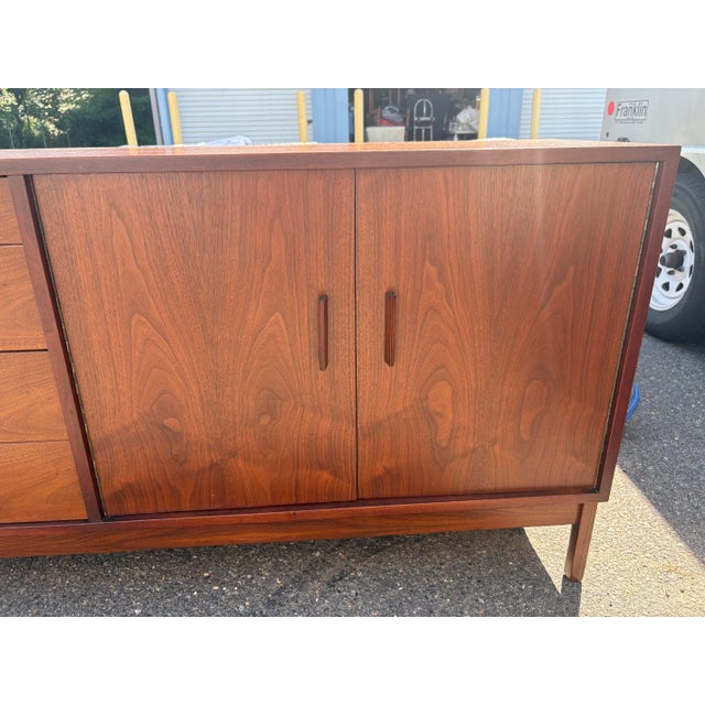 Richard Artschwager Studio Crafted Four Drawer Walnut Credenza Dresser, 1960s-Unsigned For Sale - Image 12 of 12