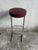 Vintage Industrial Bar Stools with Burgundy Seats, 1980s, Set of 3 For Sale - Image 4 of 8