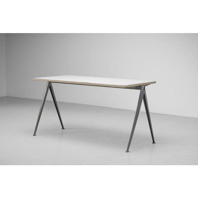 Gold Large Pyramid Table attributed to Wim Rietveld for Ahrend de Cirkel, Netherlands, 1960s For Sale - Image 8 of 18