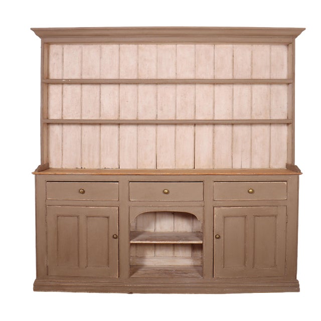 Large Country House Dresser in Pine For Sale