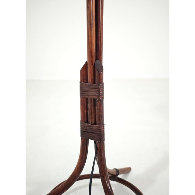 Brown Mid-Century Modern Floor Lamp in Bamboo, Rattan and Rope, Italy, 1960s For Sale - Image 8 of 18