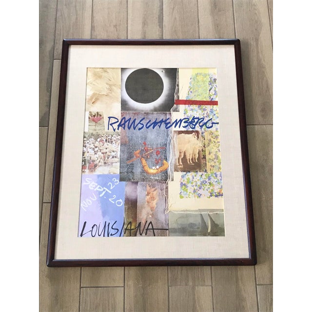 Mid-Century Modern After Robert Rauschenberg Exhibition Print, Denmark 1980, Framed For Sale - Image 3 of 7