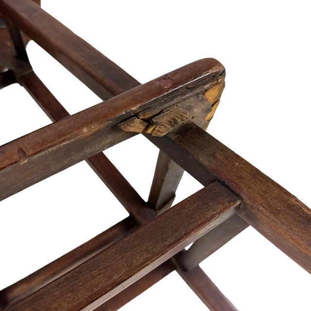 Antique 1910s 30" Tall Industrial Architect's Draftsman Stool - Adjustable Wood & Cast Iron Swivel Seat For Sale - Image 13 of 18