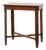 Art Deco French Side Table with Fluted Legs, Carved Frieze and X-Stretcher, 1920s For Sale