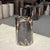 Side Table in Black Petrified Wood with Beige Star Pattern For Sale - Image 10 of 18