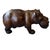 Vintage Very Unique Hippo Leather Free-Standing Sculpture