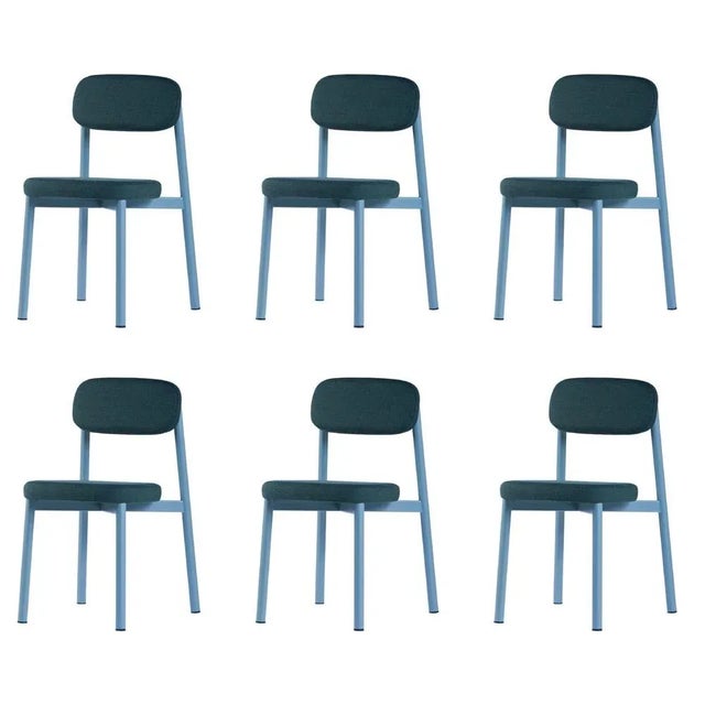 Not Yet Made - Made To Order Green Residence Chairs by Jean Couvreur for Kann Design, Set of 6 For Sale - Image 5 of 5