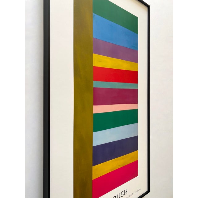 Metal Jack Bush Estate Vintage Modernist Lithograph Print Framed Abstract Expressionist Museum Poster " Tall Spread " 1966 For Sale - Image 7 of 15