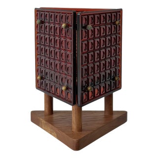 B100 Table Lamp in Glass and Teak by Mac Hegerup for Kronobergs Belysning, Sweden, 1950s For Sale