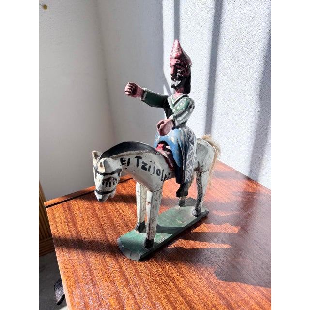 Folk Art Cheval Statuette, Guatemala, 1970s For Sale - Image 14 of 18