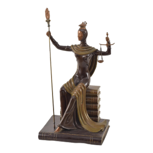 Erté, Justice, Bronze Sculpture, Art Deco, Signed, Edition of 500, 1984