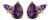Minimalist Amethyst Dual Studs - Pear Shape Gemstone Studs - 925 Silver Handmade Earrings - A Pair For Sale
