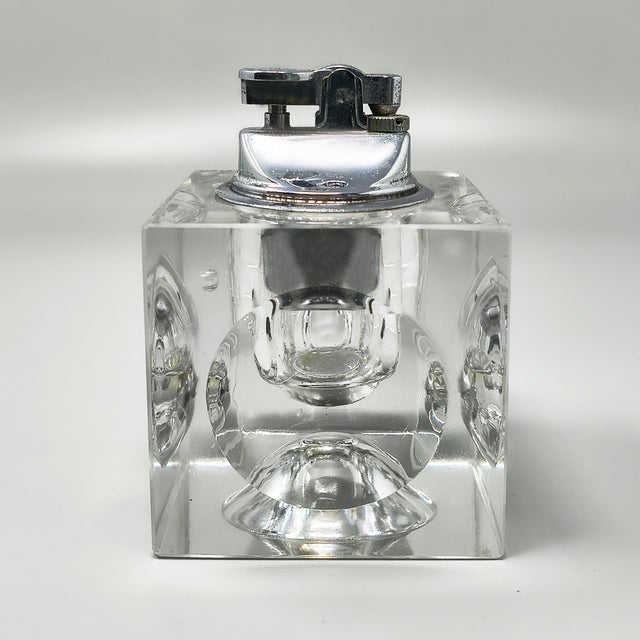1970s Italian Crystal Glass Smoking Set by Antonio Imperatore, 1970s, Set of 2 For Sale - Image 5 of 10