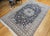 Vintage Nain Area Rug, Hand-Knotted Wool & Silk, Floral Pattern, 7x11, Navy & Ivory For Sale - Image 9 of 17